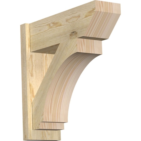 Ekena Millwork Imperial Slat Rough Sawn Outlooker, Douglas Fir, 8"W x 24"D x 24"H OUT08X24X24IMP06RDF